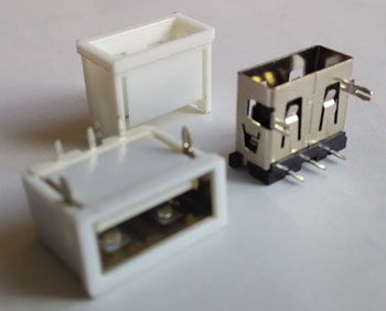 USB AF 90度反向帶護(hù)套