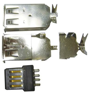 USB-4P-AF(A)焊線三件式