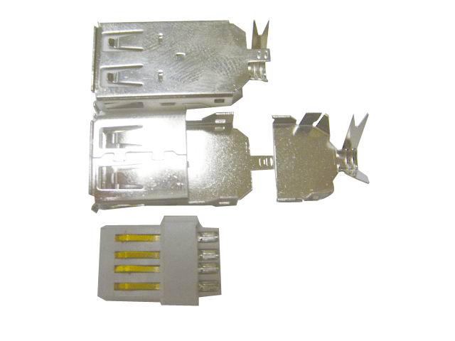 USB-4P-AF(B)焊線三件式